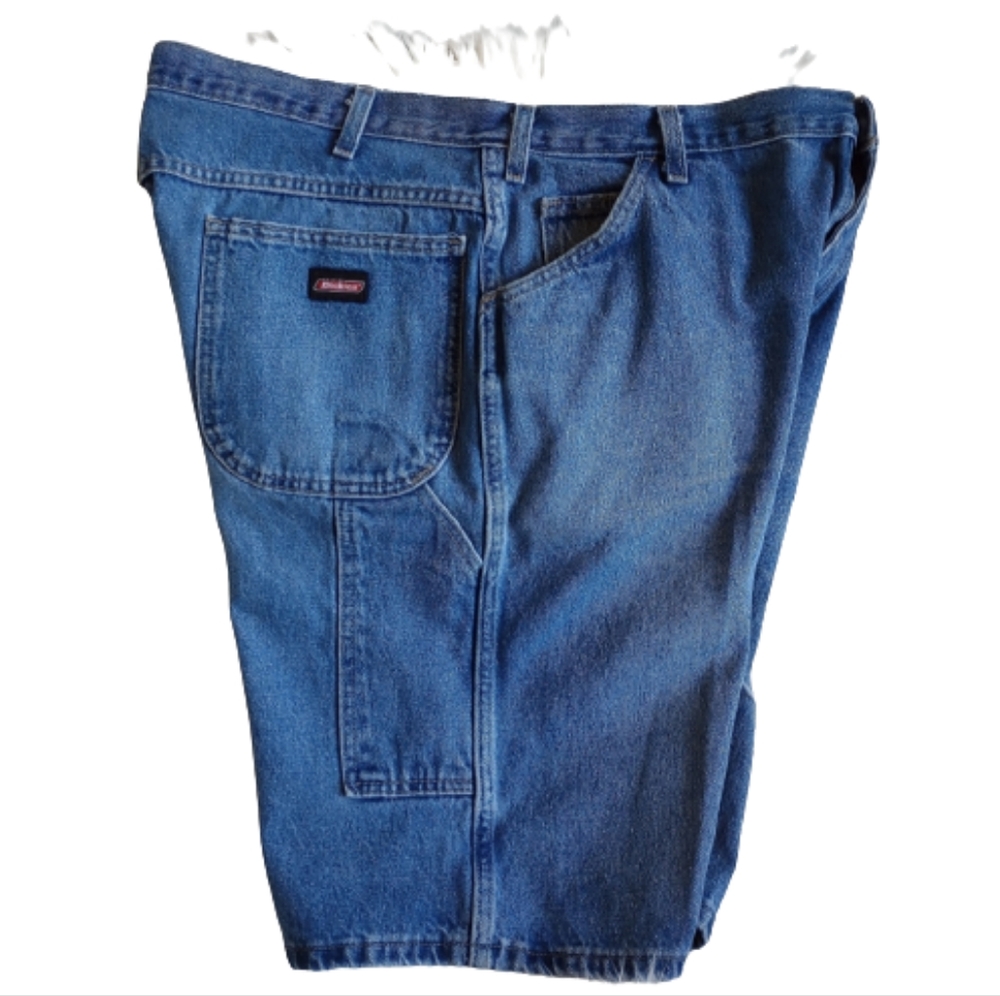 DICKIES Denim Shorts 40 Jean Blue Carpenter Work Relaxed Fit Jorts